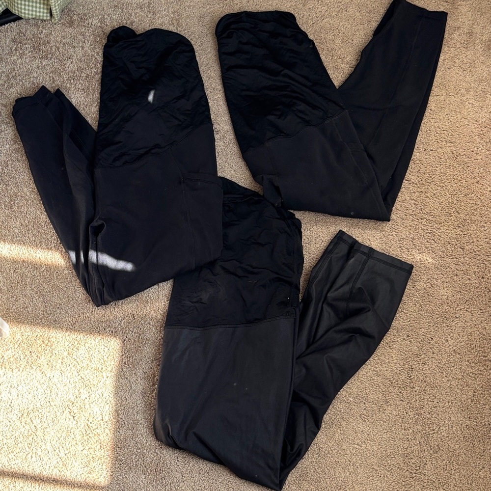 Isabel Maternity by Ingrid & Isabel 3 Black Maternity Leggings- Size XL